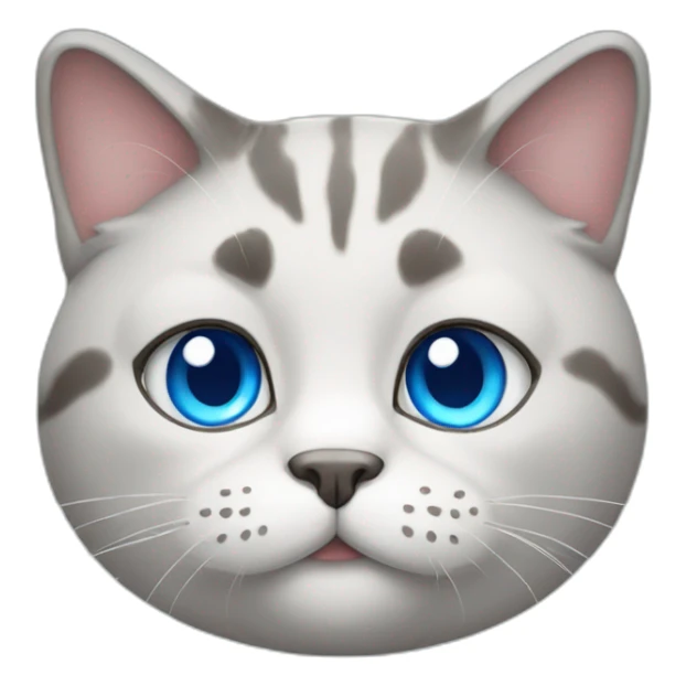 Mable fat cat with blue eyes sticker