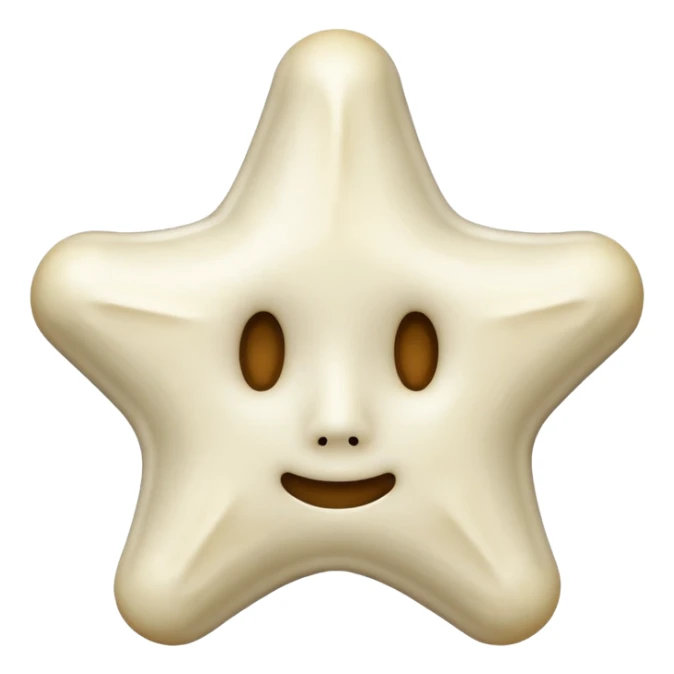 starshape made of bone. no face . no outer ridge sticker