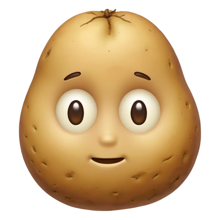 plain potato without eyes and mouth sticker