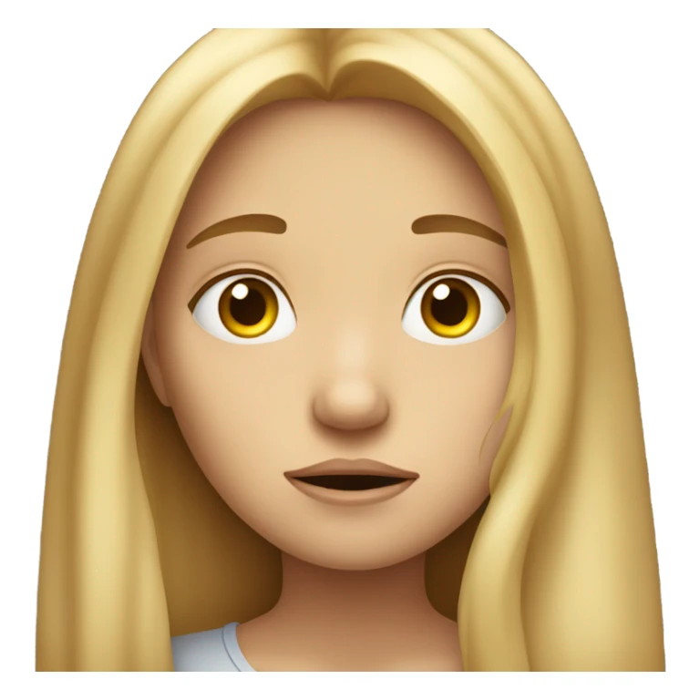 Sad blond girl sticker