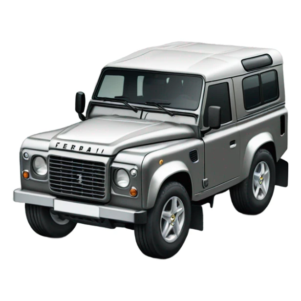 Ferrari en landrover defender naast elkaar  sticker