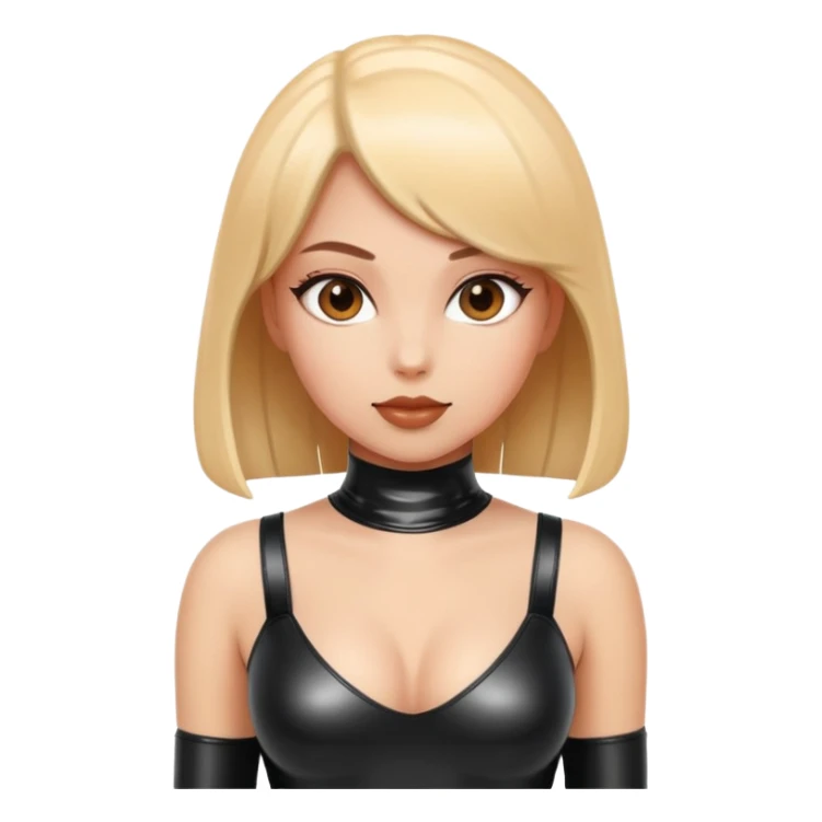 a girl in a tight latex outfit sticker