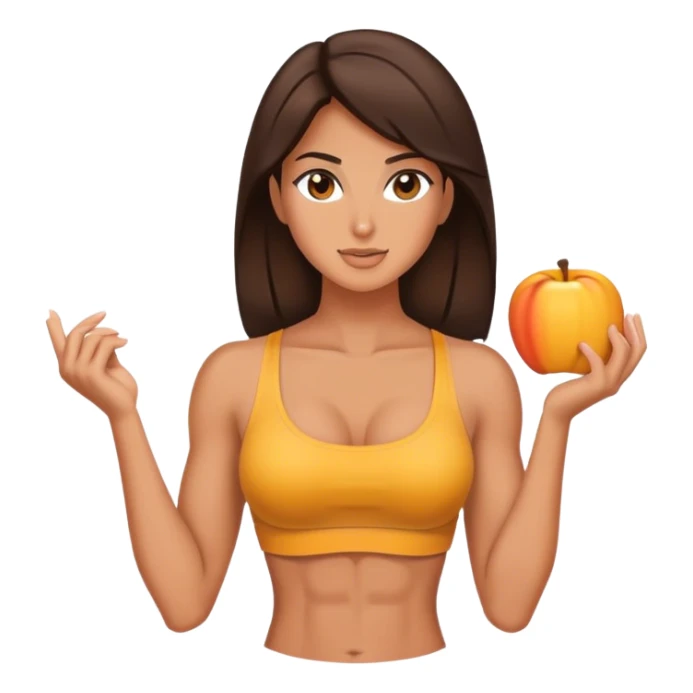 brunette Woman with abs  sticker