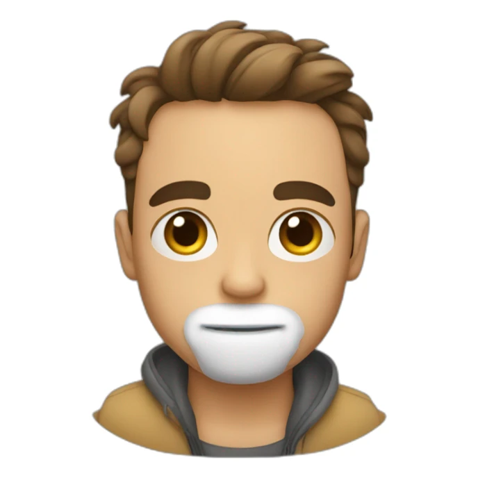 Homme qui fait un bebe sticker