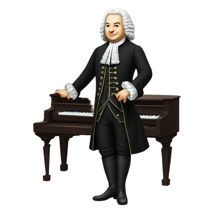 johann sebastian bach standing on his feet sticker