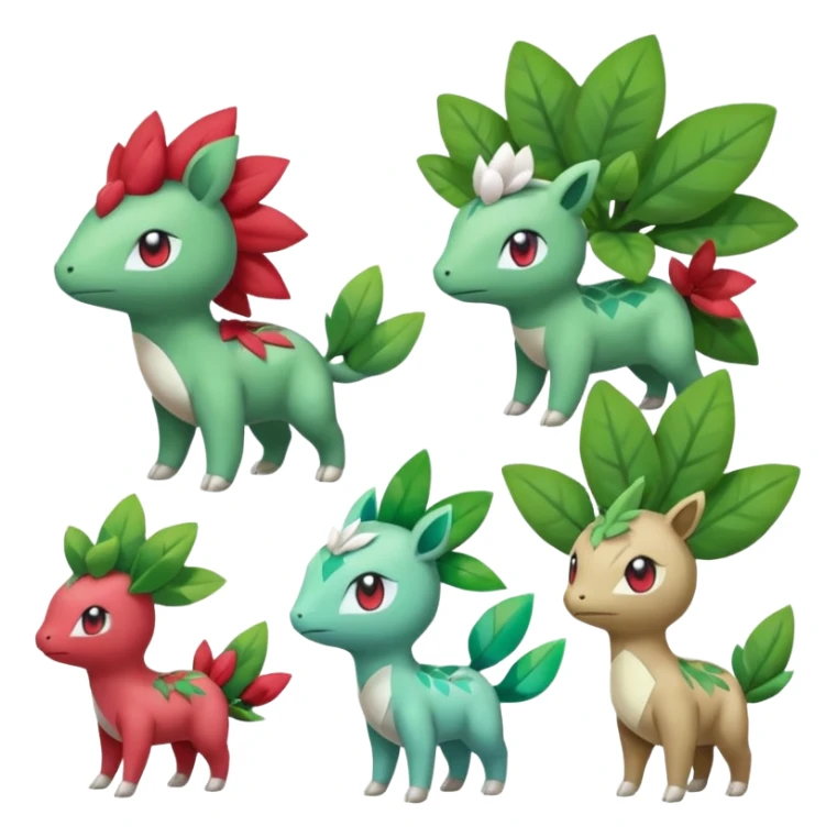 Mezprit-Shaymin-Ivysaur-Meloetta-Pokémon, full body sticker