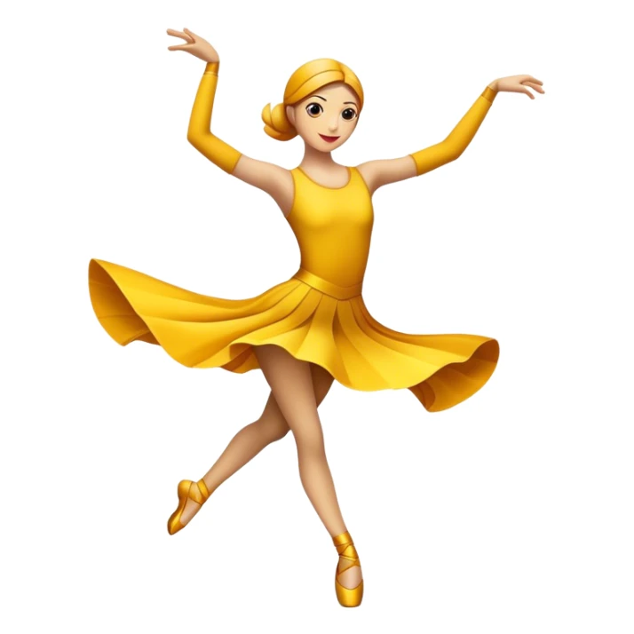 Humanless emoji of Contemporary Dance: bright modern clothing, dynamic abstract shapes, movement lines, and stage lighting like spotlights. The icon should convey the energy and creativity of contemporary dance through symbols and visual elements. Transparent background. sticker