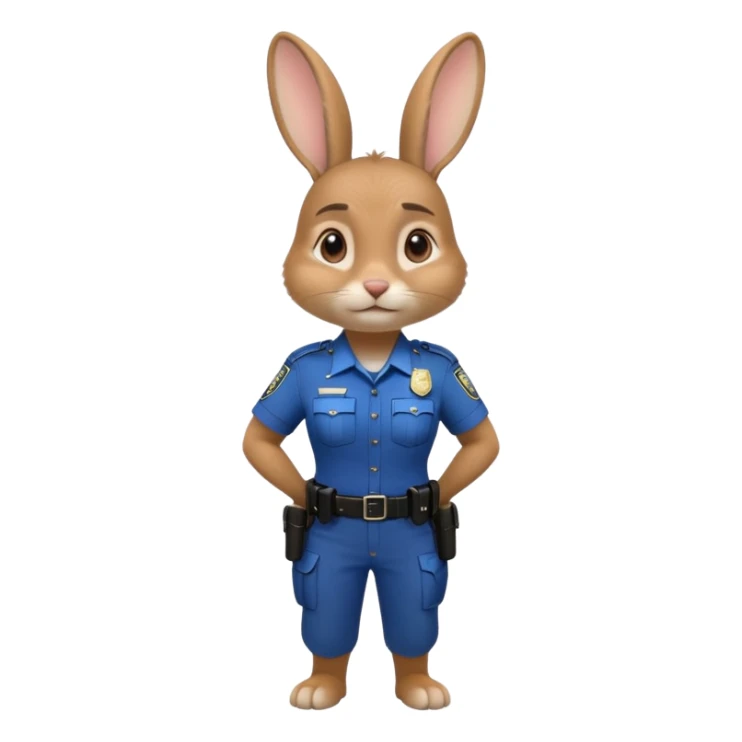 full body of police Judy in Zootopia sticker