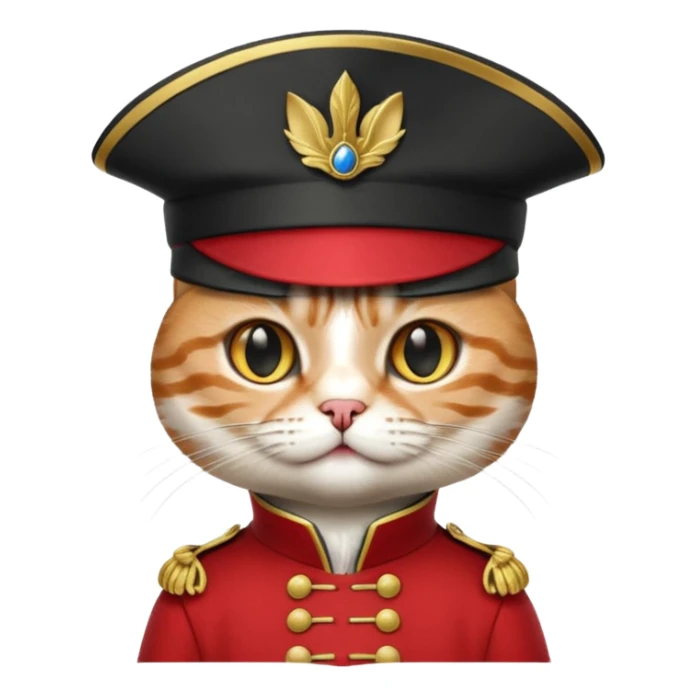Cat disguisee in Napoléon emperor sticker