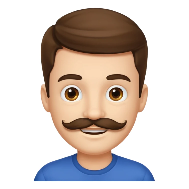 mustache Young boy,Big mustache.
negative: Dont use same face style. sticker