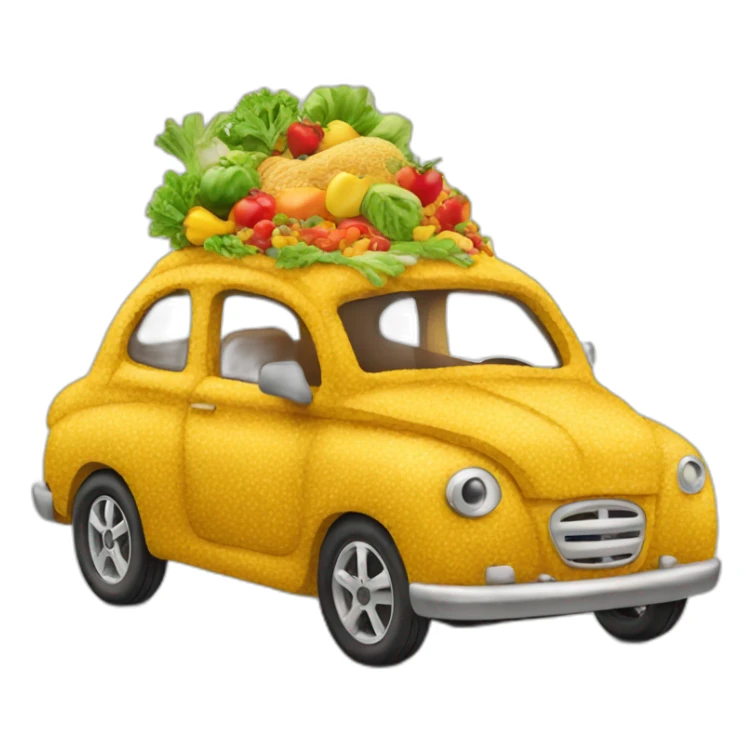 car made of food sticker