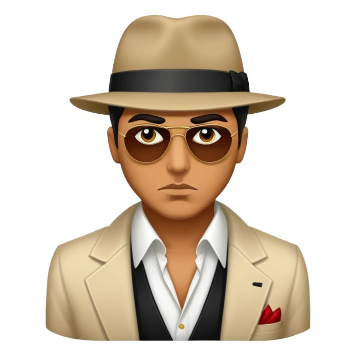 Man with gucchi scarface gangster look sticker