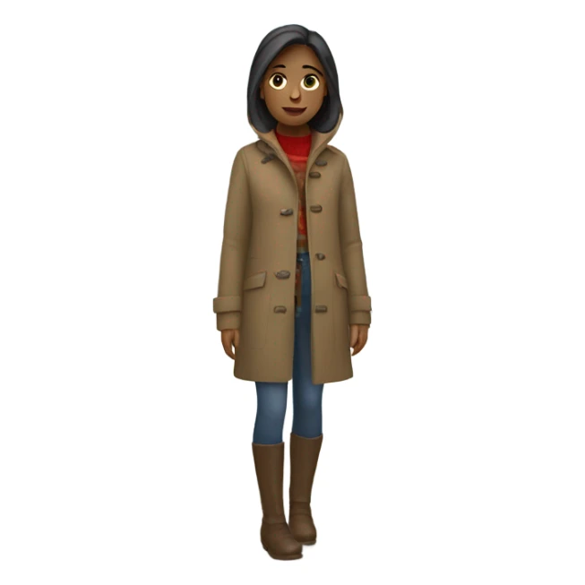 girl in coat outdoors sticker