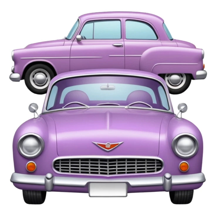 Mauve cars at drive in movies sticker
