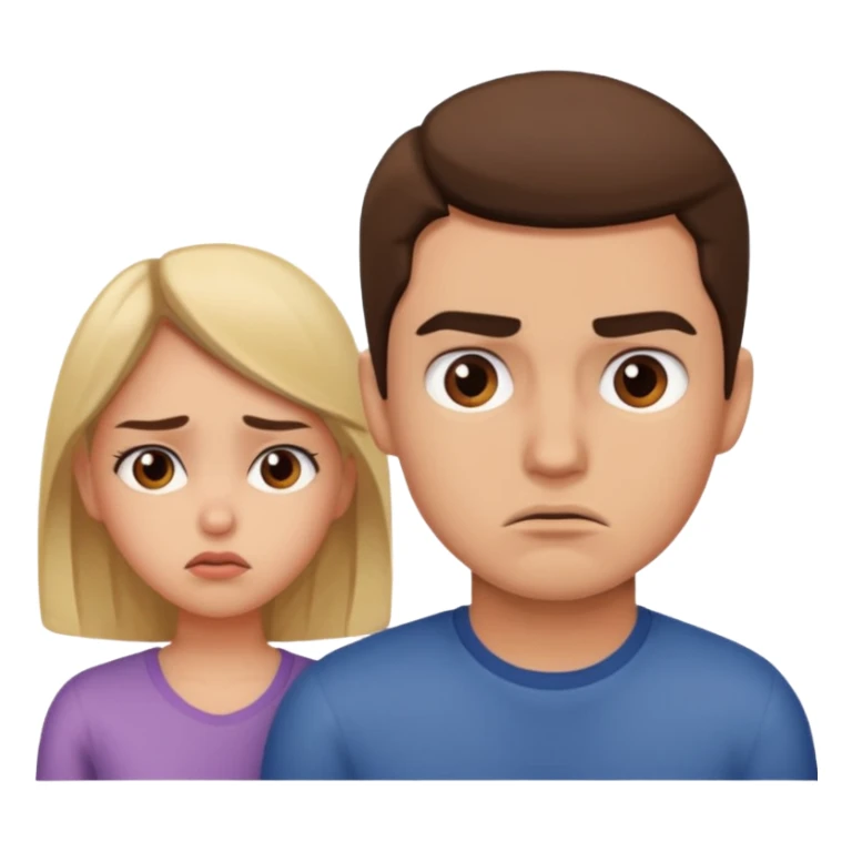 Girl annoyed at her boyfriend face  sticker