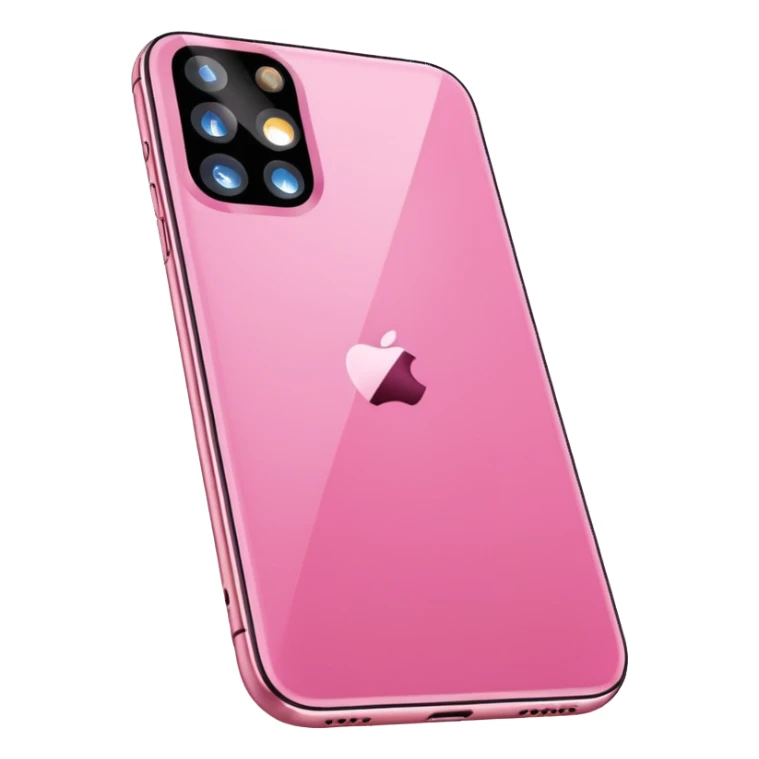 Create me a pink iPhone 17 pro image with the screen in a straight position. png sticker