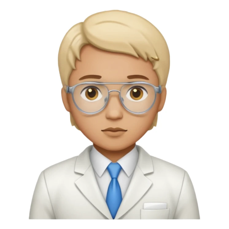 lab investagoter with white suits sticker