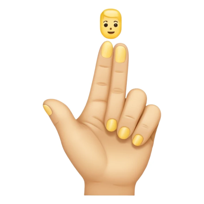 yellow finger emoji, index finger extended, remaining finger folded, pointing to someone, poking hand sticker