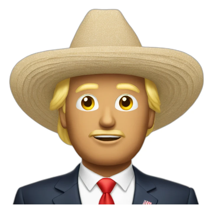 Trump avec un chapeau mexicain sticker
