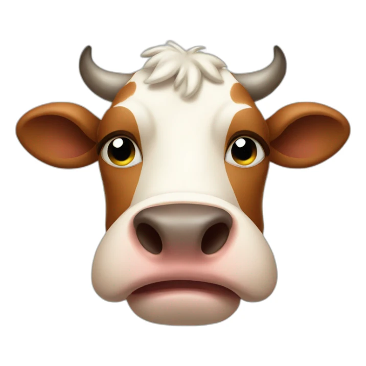 unhappy cow sticker