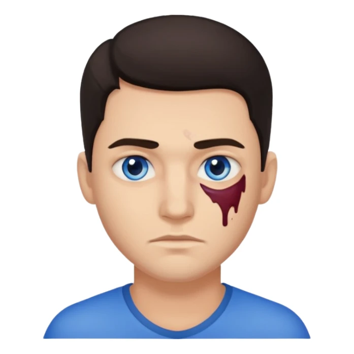 bruise on the man face sticker