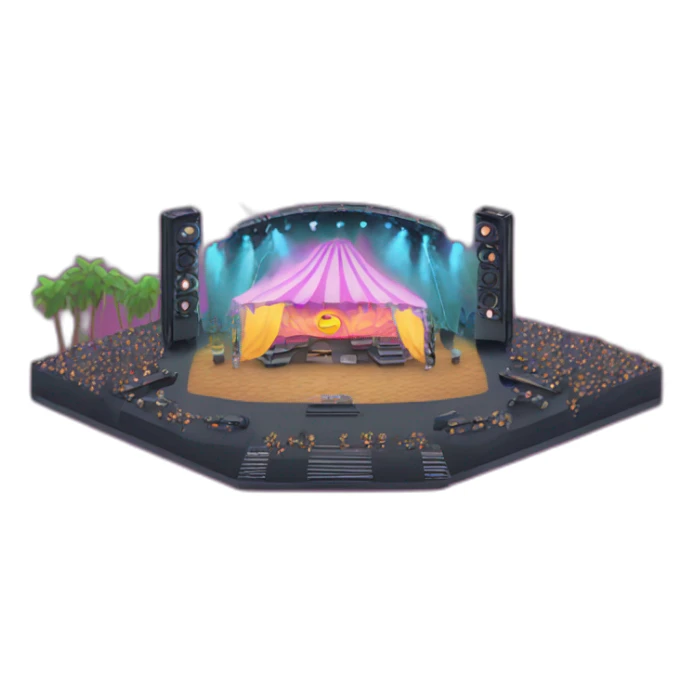 Music festival stage sticker