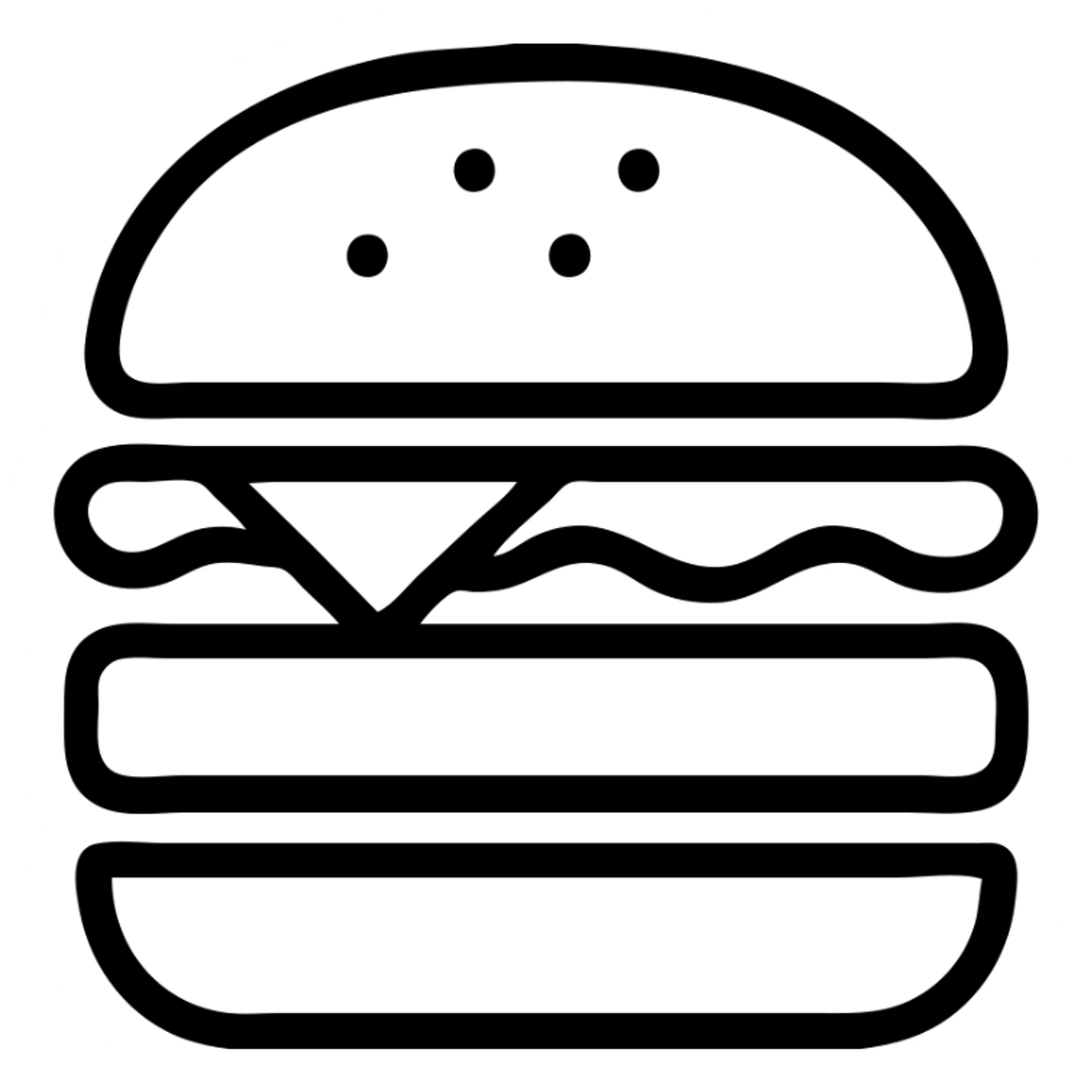A hamburger with lettuce, tomato, and cheese sticker