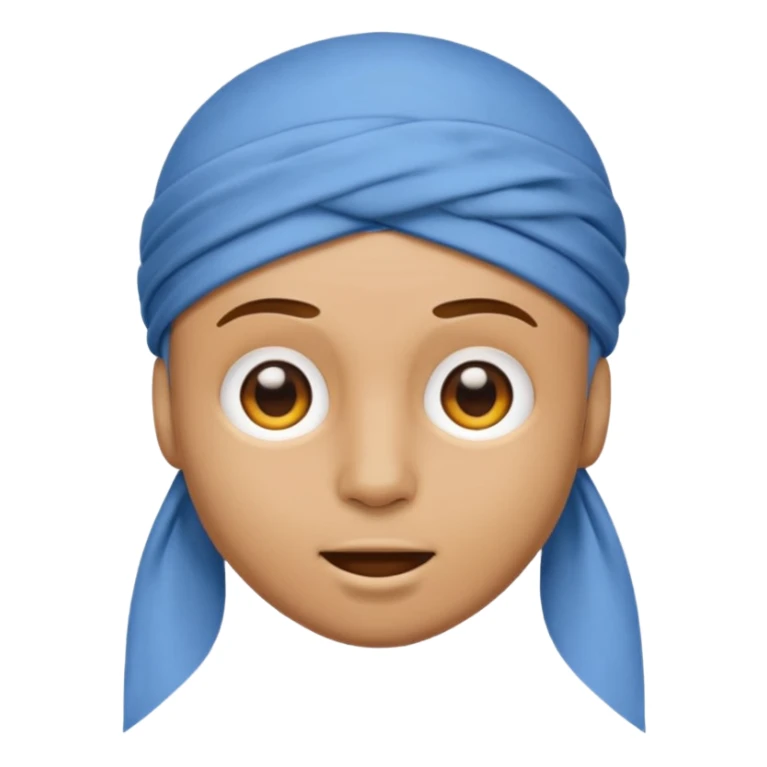 Emoji doing Rizz face with durag on head  sticker