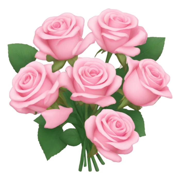 bouquet of pastel pink roses sticker