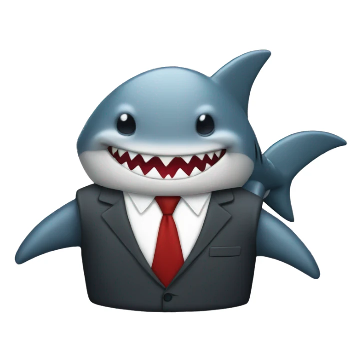 shark with business suit sticker