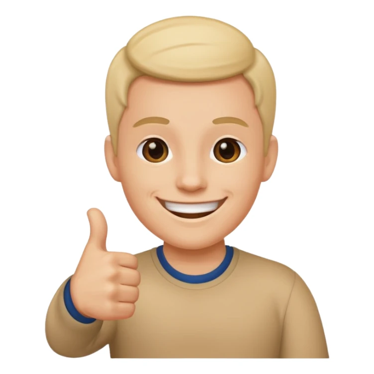 eine Person mit einem Daumen nach oben zu sehen ist. sticker