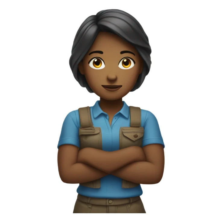 Girl with arms crossed sticker