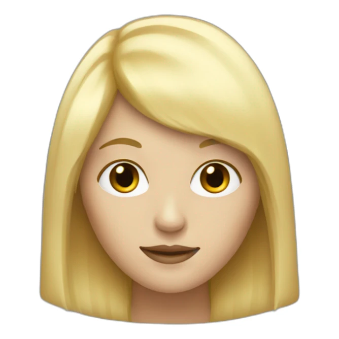 white-woman-with-blond-hair-fringe sticker