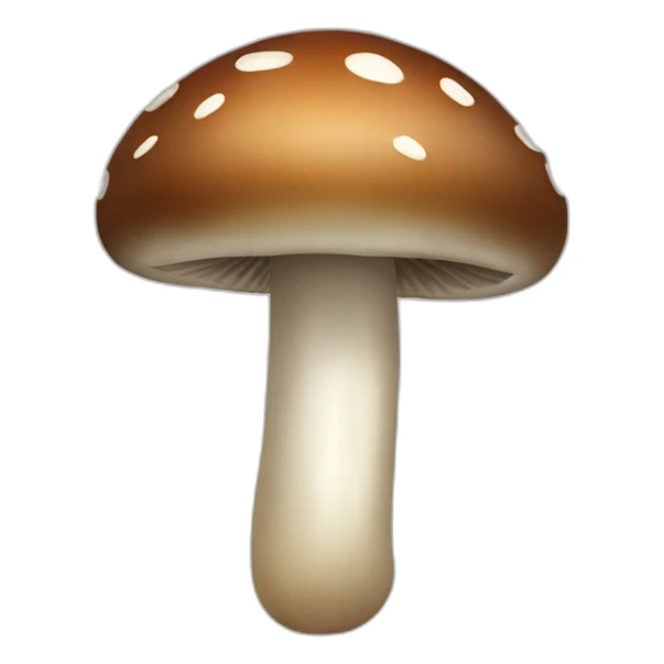 a whole cap brown mushroom sticker