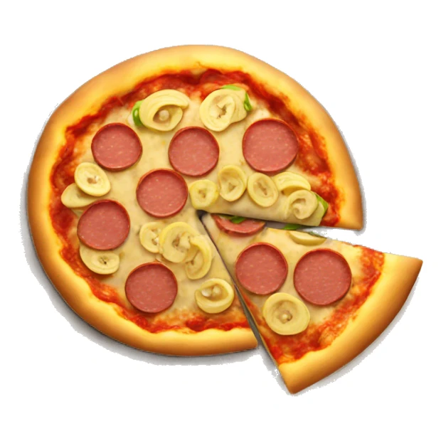 Pizza with sausage and banana peppers on it sticker