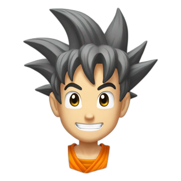 san goku from dragon ball z smilling sticker