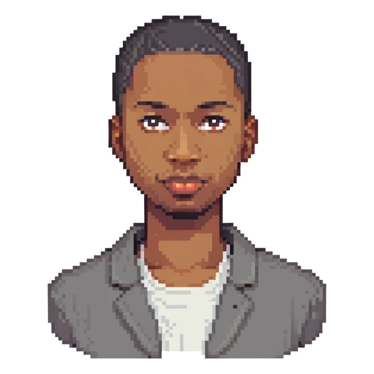 Black man with short hair sticker