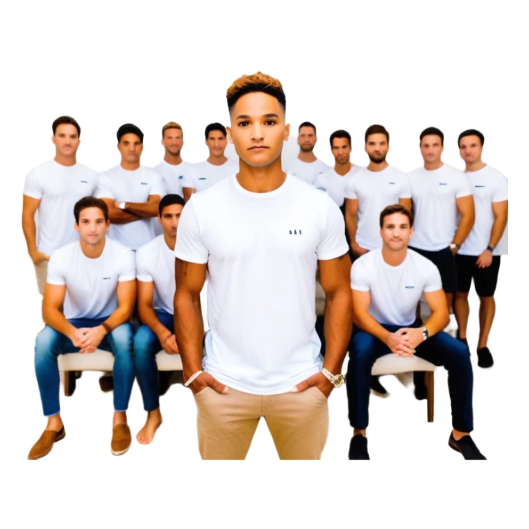 Hyper realistic Josh King 'JetSet' Madrid - Iman Gadzhi vs. Alex Hormozi vs. Sebastian Ghiorghiu vs. Andrew Tate. Vs Branden Condy vs Grant Cardone vs Tony Robins vs Luke Belmar vs Daniel G vs Graham Stephan vs Jason Fallen vs Russell Brunson sticker