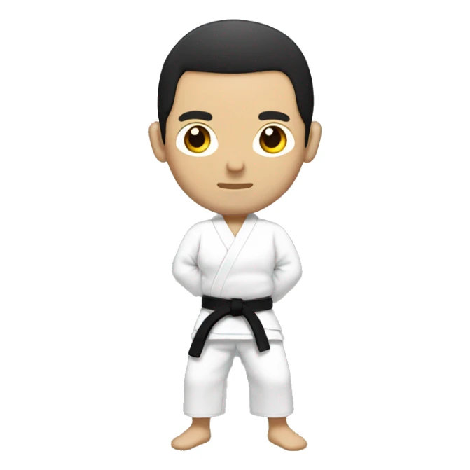 Jujitsu white man with dark hair sticker
