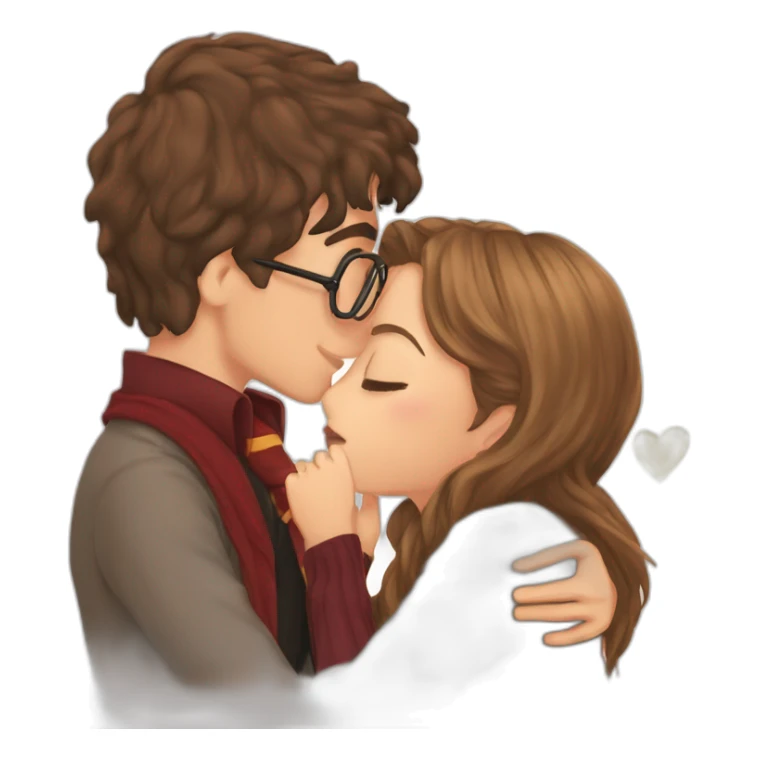 Harry Potter et Hermione Granger kissing sticker