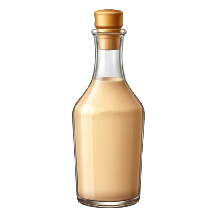 Irish cream bottle, simple, clear sticker
