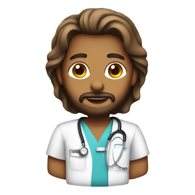 Jesus wearing nurse scrubs sticker