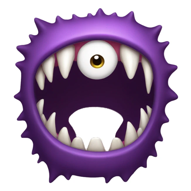 A monster with big teeth and a lot of them sticker
