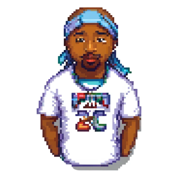 репер 2Pac, no background sticker