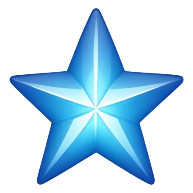 Estrella de color azul sólido  sticker
