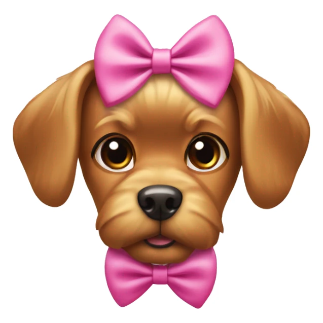  Dog Yorkshire with a pink bow  sticker