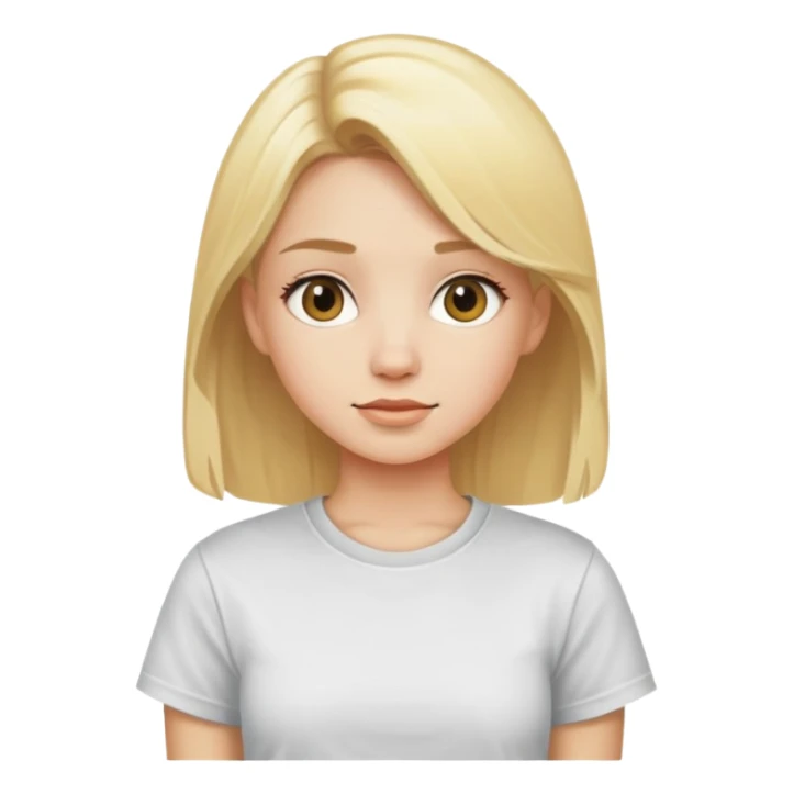 blonde girl wearing a t-shirt sticker