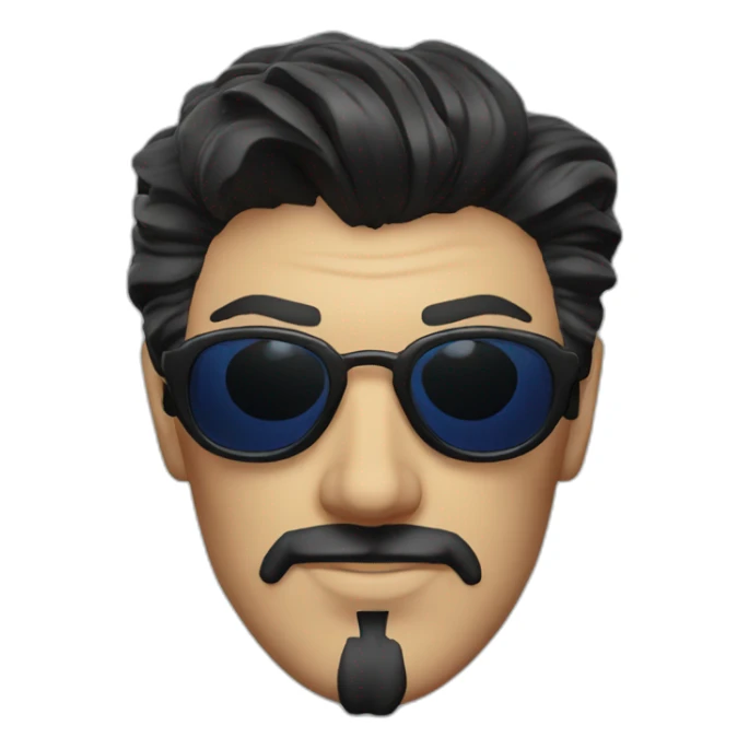Dr strange with black cool sunglasses sticker