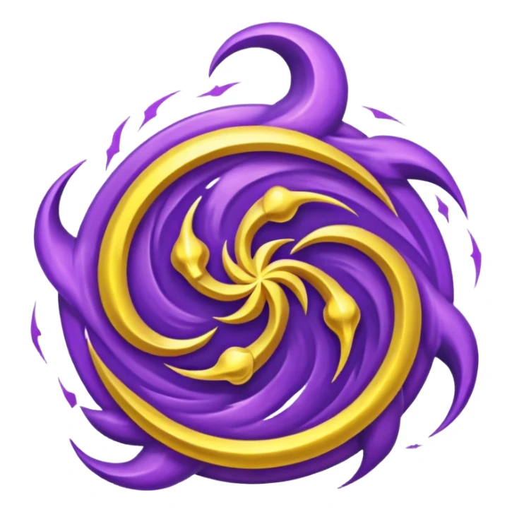 Wiz 101 casting sigil purple and yellow inspired storm magic  sticker