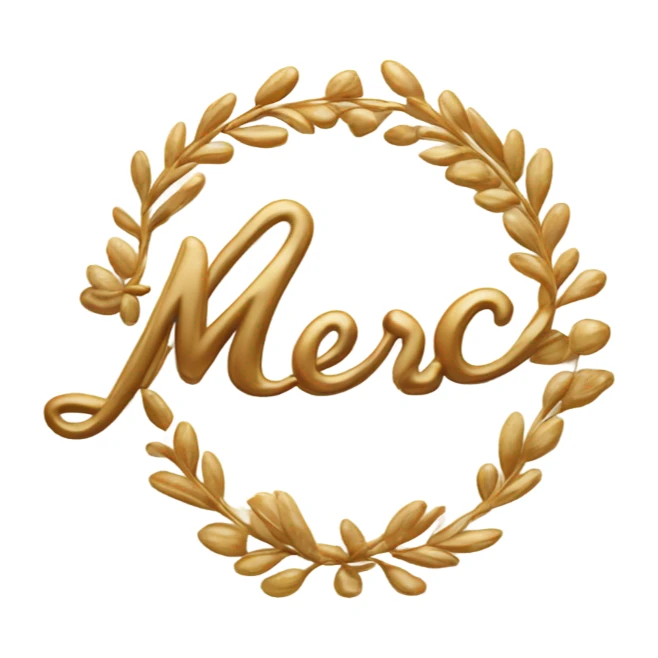 The words merci in a warm ambiance sticker